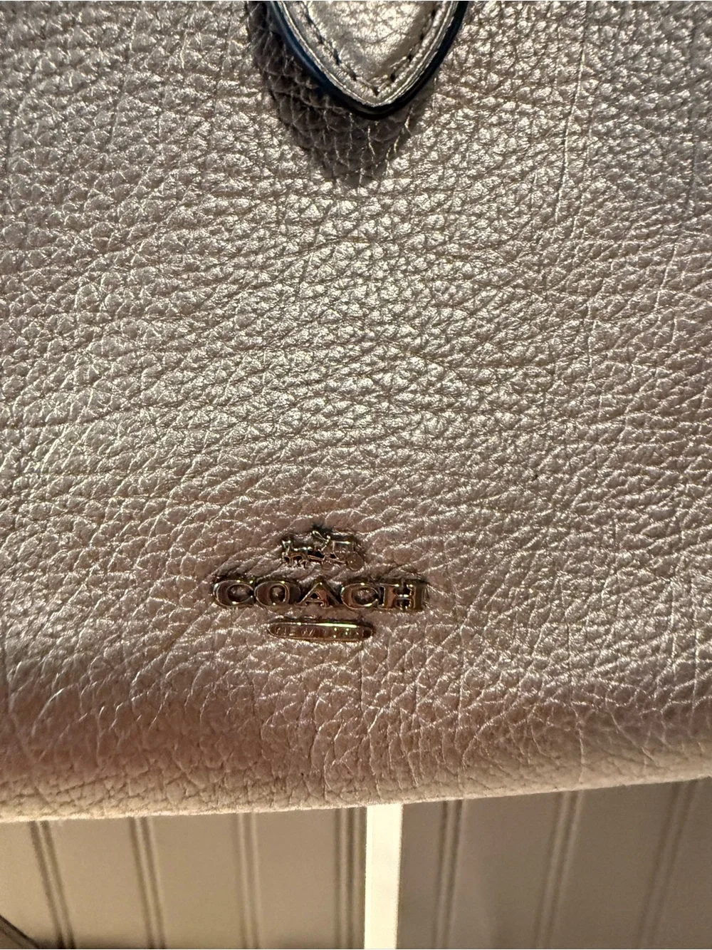 Coach satchel metallic